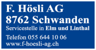 Sponsor Logo Hoesli Schwanden