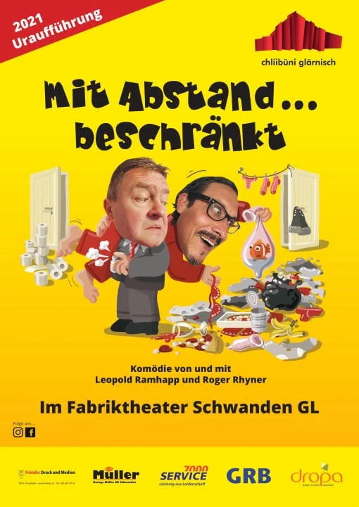 Plakat Mit Abstand beschränkt (2021)